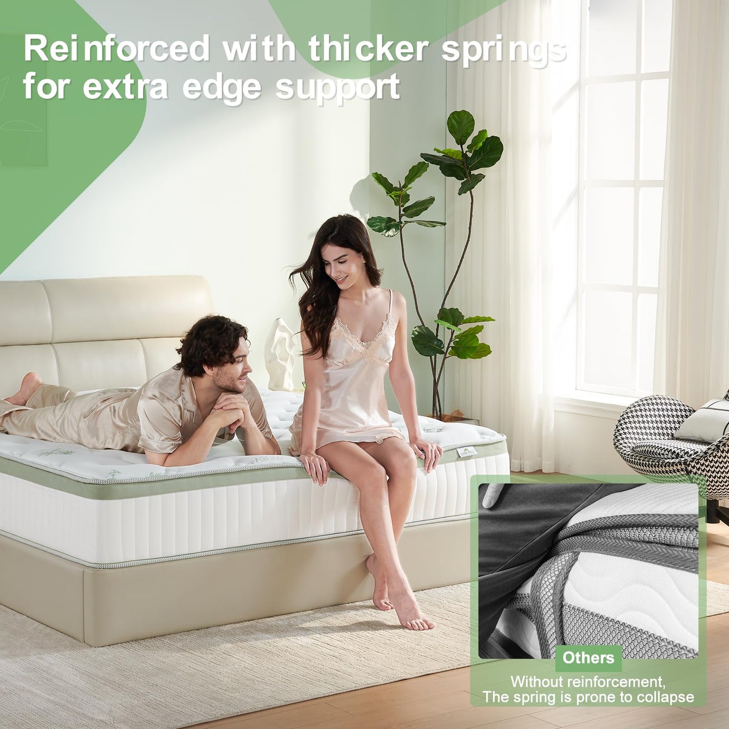 Full Mattress,12 Inch Full Size Mattresses in a Box,Memory Foam Hybrid Mattress,with Individual Pocket Spring - Pressure Relief, Motion Isolation, Cool Sleep, 75" x 54"