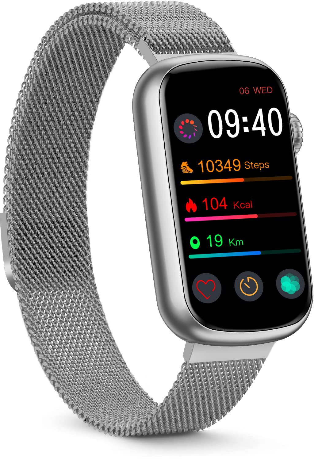 FITVII Slim Fitness Tracker with Blood Oxygen, Blood Pressure, 24/7 Heart Rate and Sleep Tracking, IP68 Waterproof Activity Trackers and Smart Watches with Step Tracker, Pedometer for Women