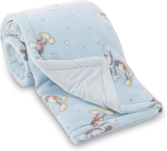 Disney Mickey Mouse, Minnie Mouse, Winnie The Pooh, Lilo and Stitch 2-Ply Infant Blanket - Soft Fleece with Polyfill - Cozy and Warm Baby Blanket for Baby Boys and Girls, 30x40 Inches