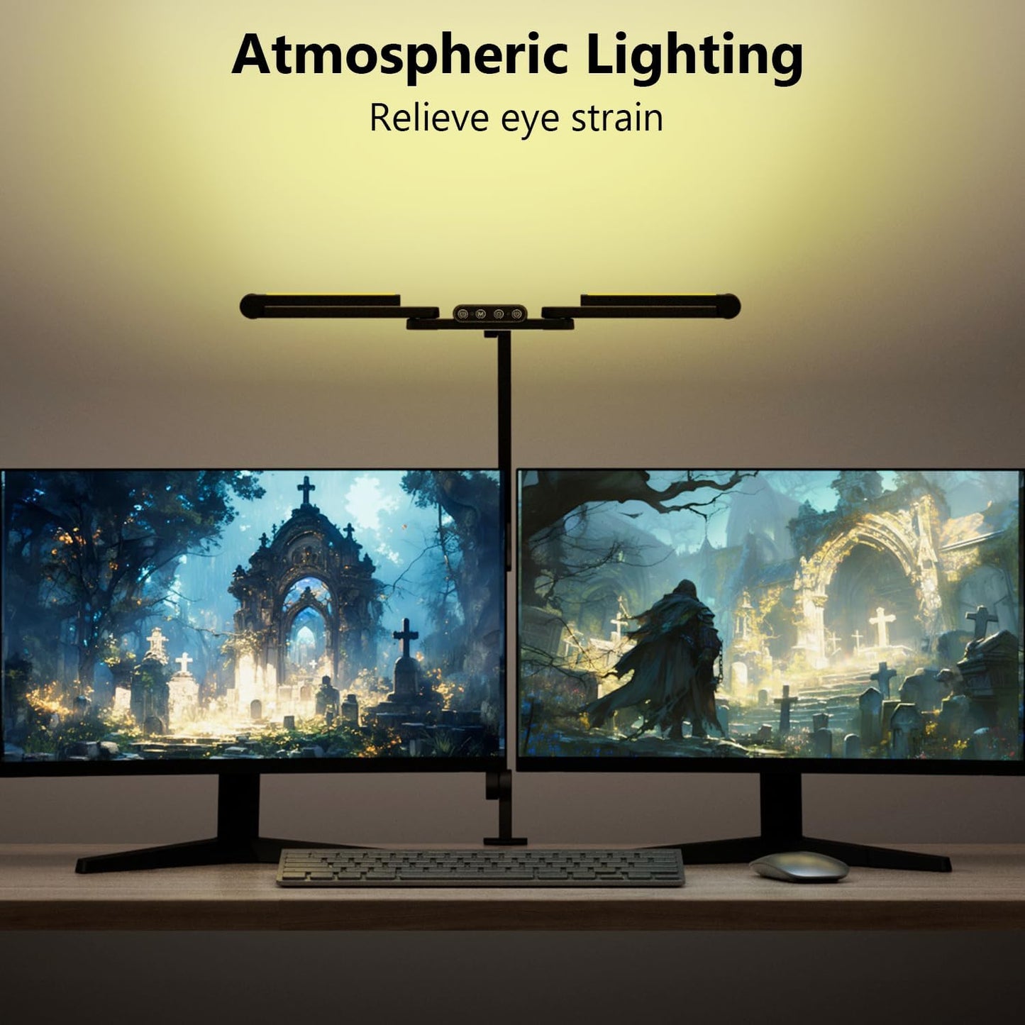 EPABINA Architect Desk Lamp with 5 Light Bars for Home Office, 32.5Inch Long Led Desk Light with Clamp, 24W Tall Foldable Computer Lamp with Swing Arm, Bright Table Light for Desktop Working Drafting