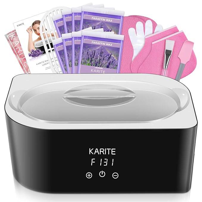 Paraffin Wax Machine for Hand and Feet - Karite Paraffin Wax Bath 4000ml Paraffin Wax Warmer Moisturizing Kit Auto-time and Keep Warm Paraffin Hand Wax Machine
