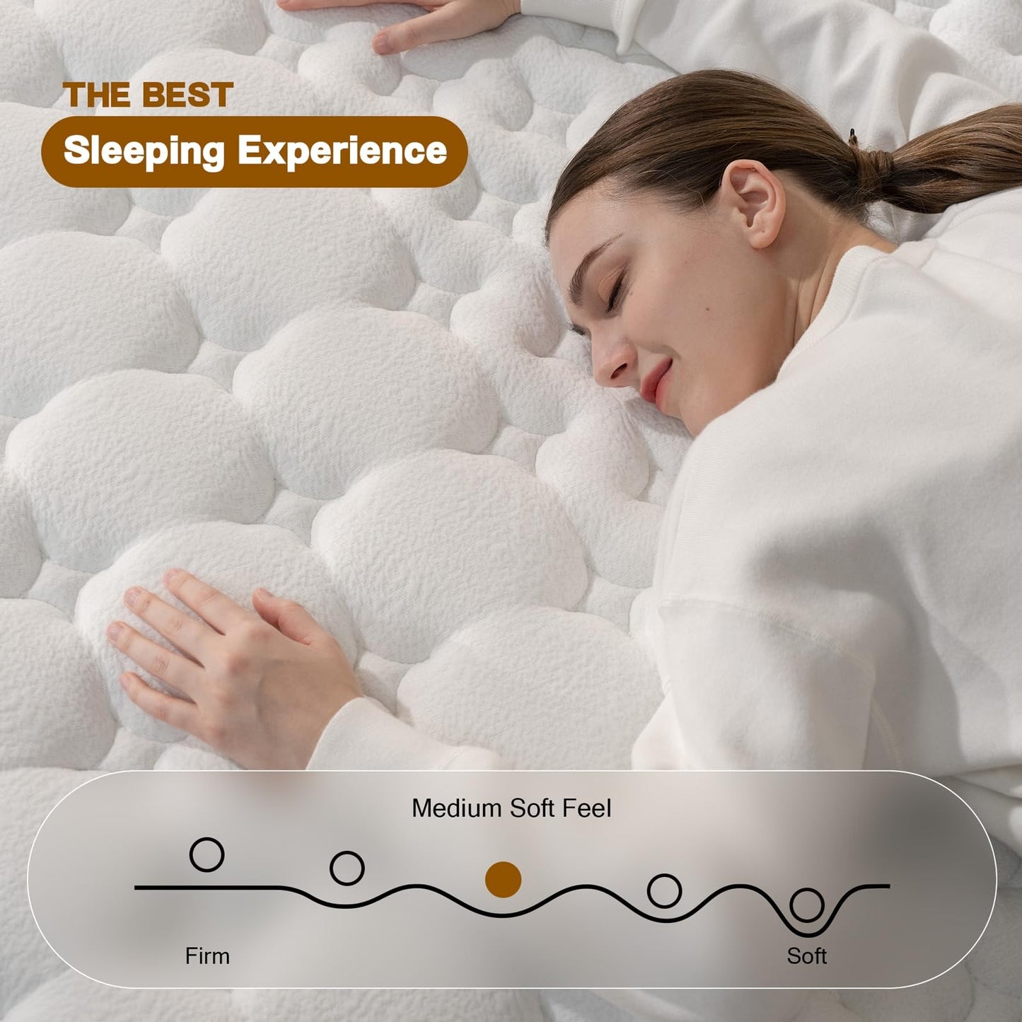 Queen Mattress,12 Inch Queen Size Mattresses in a Box,Memory Foam Hybrid Mattress ,with Individual Pocket Spring for Motion Isolation & Silent Sleep&Lumbar Support & Pressure Relief,Medium Firm