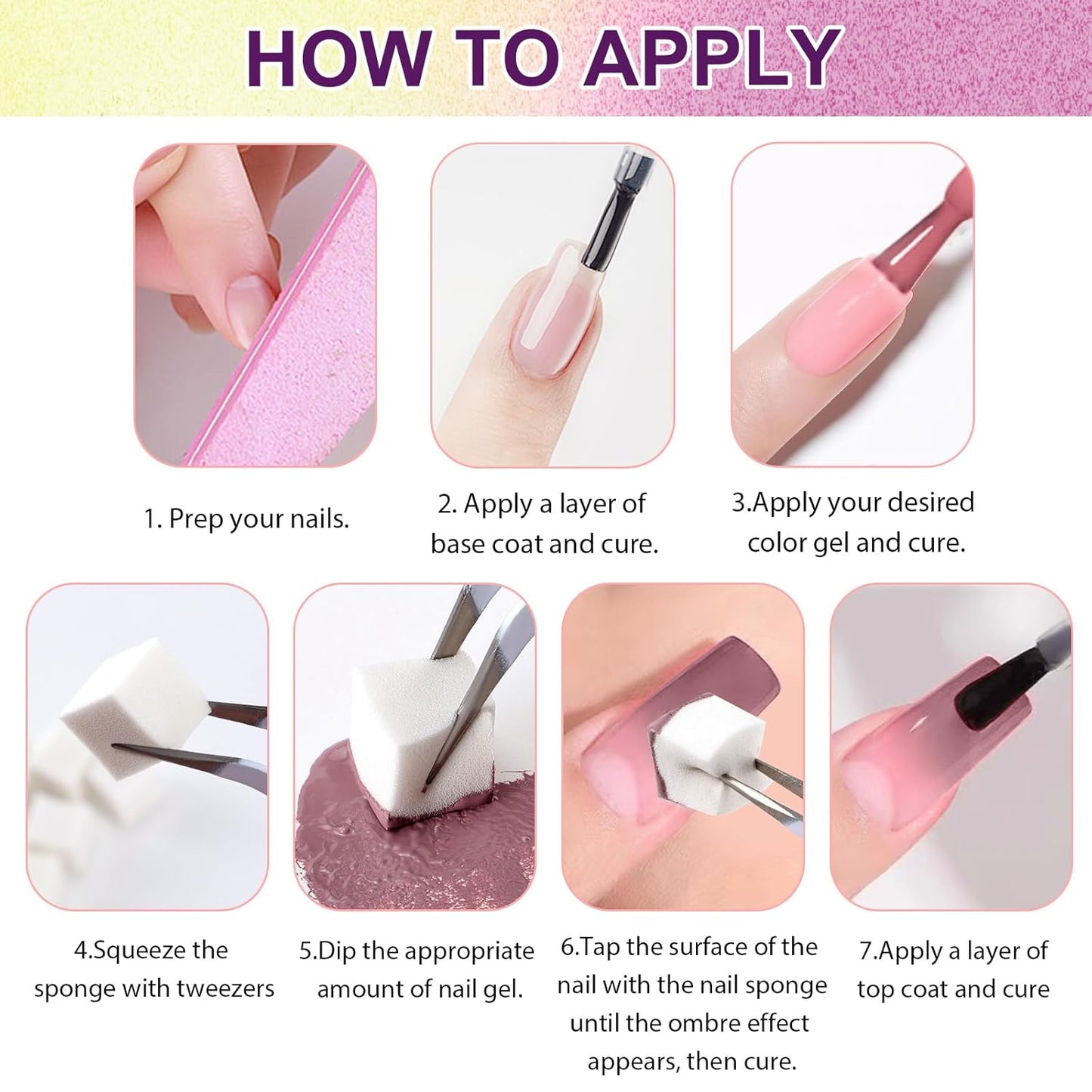 Gradient Painting Gel, 9 Colors Ombre Gel Nail Polish for Cream Brown Color Pigment Pat Aura Nails French Manicure Soak Off UV Long-lasting Home Salon DIY Nail Art Coconut Latte 1
