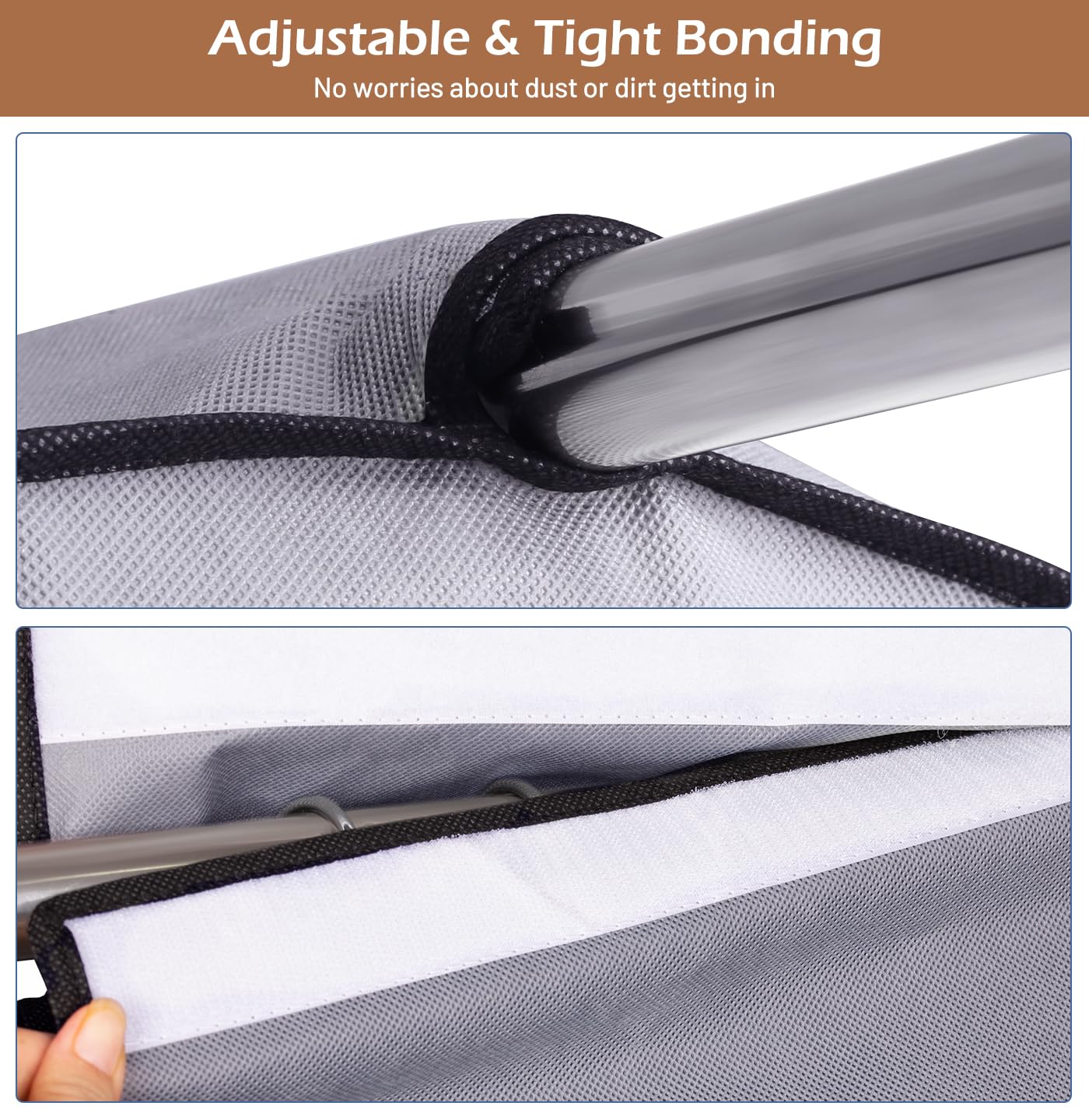MISSLO 43" Hanging Garment Bags for Hanging Clothes Fully Enclosed Coat Bags for Closet Storage Clothes Cover with Large Clear Window and 3 Zippers (Rack not included), 2 Packs