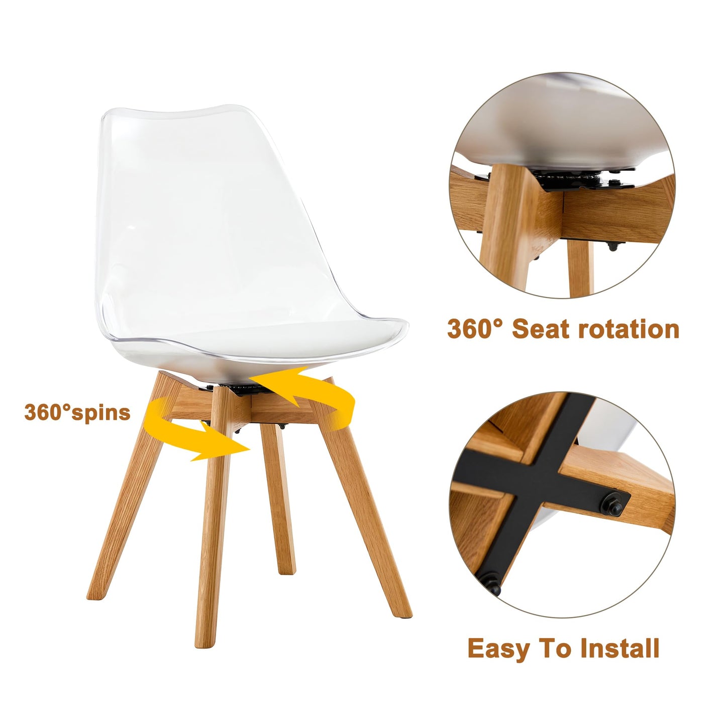 MEMUY 5 Piece Dining Table Set,Folding Dining Table with Chairs Set,35.4-47.2" Small Kitchen Table Set for 4,Marble Dining Table Set for 4 Space Saving,White Dining Room Table Set for 4,Apartment
