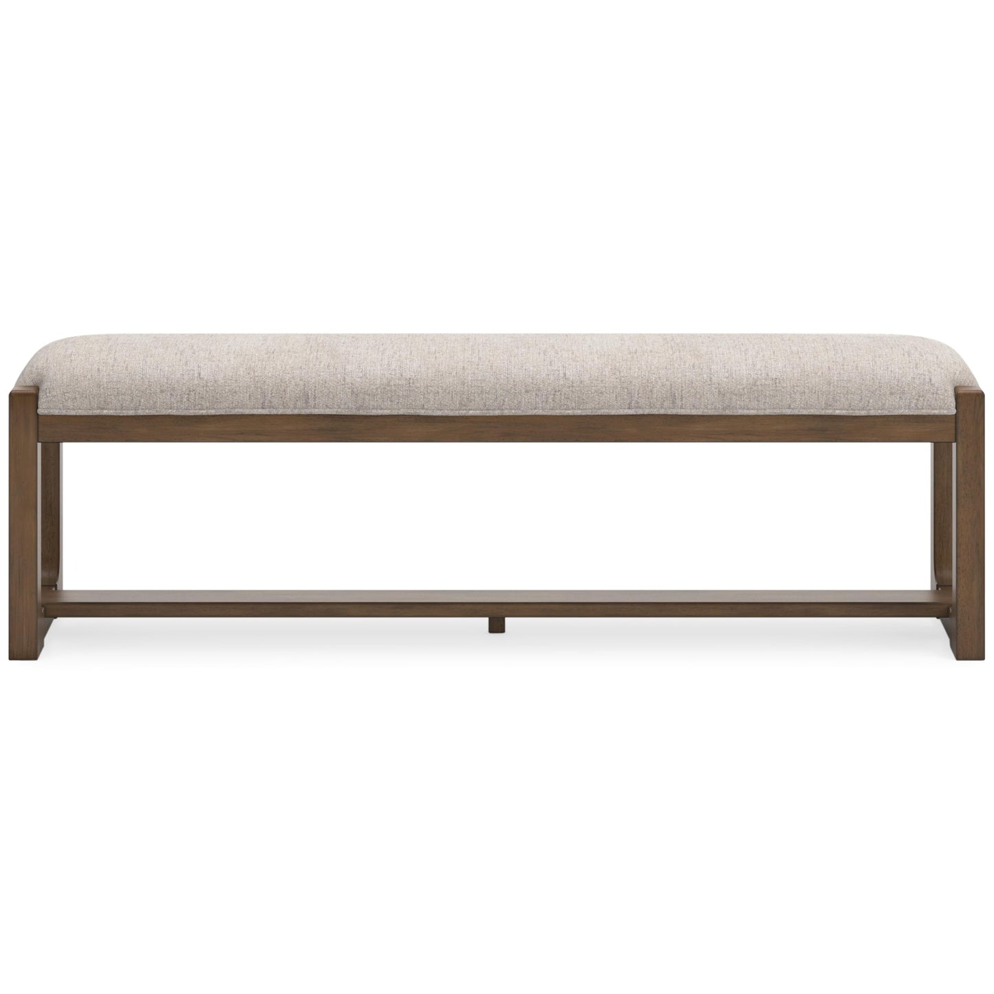 Signature Design by Ashley Cabalynn Farmhouse Upholstered 63" Dining Bench, Beige & Light Brown