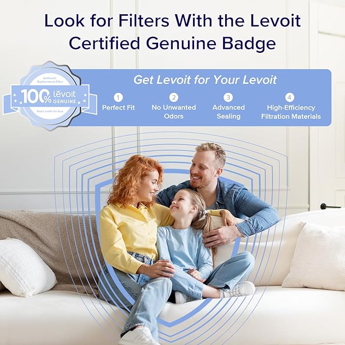 LEVOIT Air Purifiers for Home Large Room Up to 1878 Ft² with Washable Pre-Filter, AHAM VERIFIDE, Air Quality Monitor, HEPA Sleep Mode for Allergies, Pet Hair in Bedroom, Vital 200S-P, White