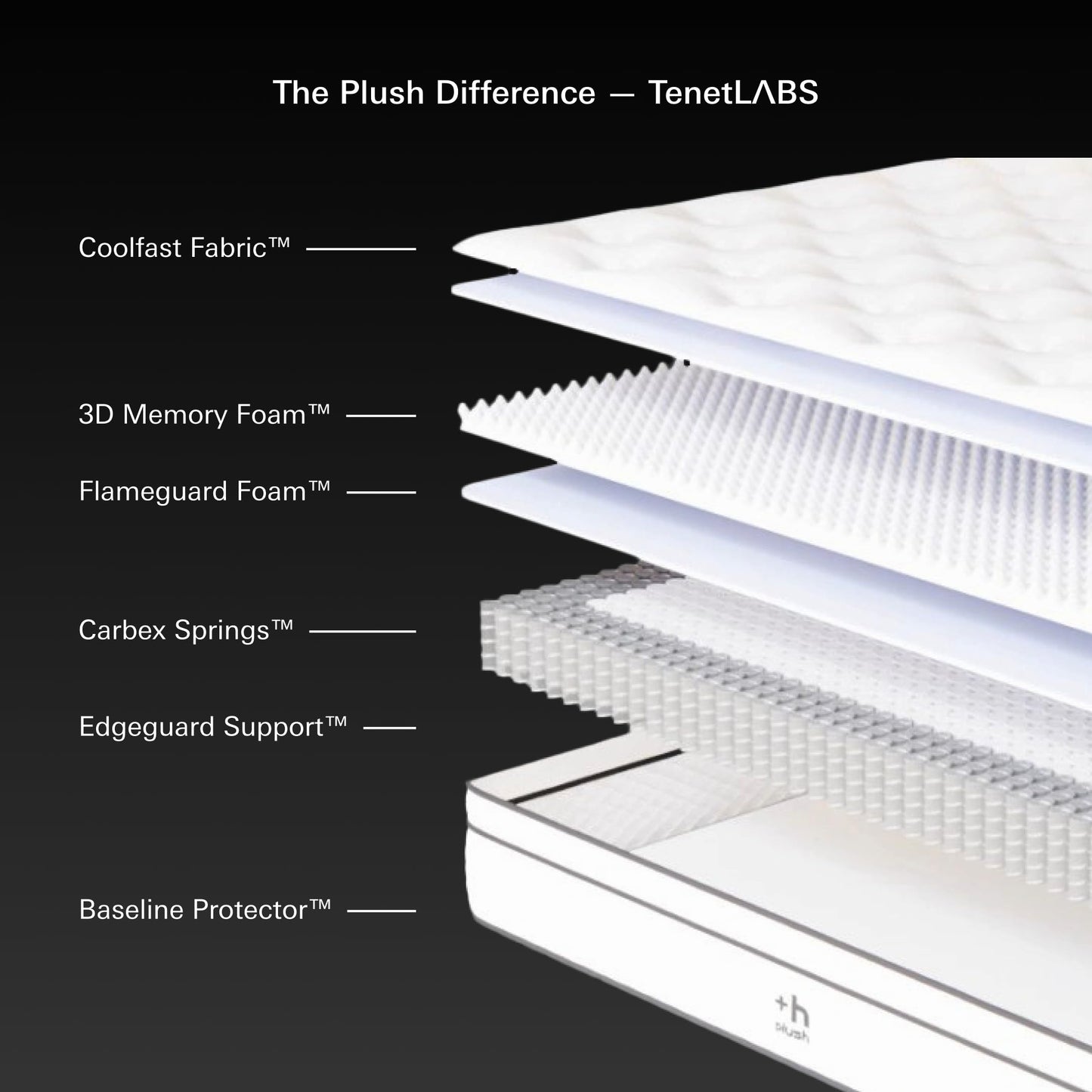 Plush Calm, 12 Inch Full Size Mattress, Hybrid Pocketed Springs, Mattress in a Box with Memory Foam, Medium Firm Feel, Motion Isolation, Multi-Zone Spinal Support