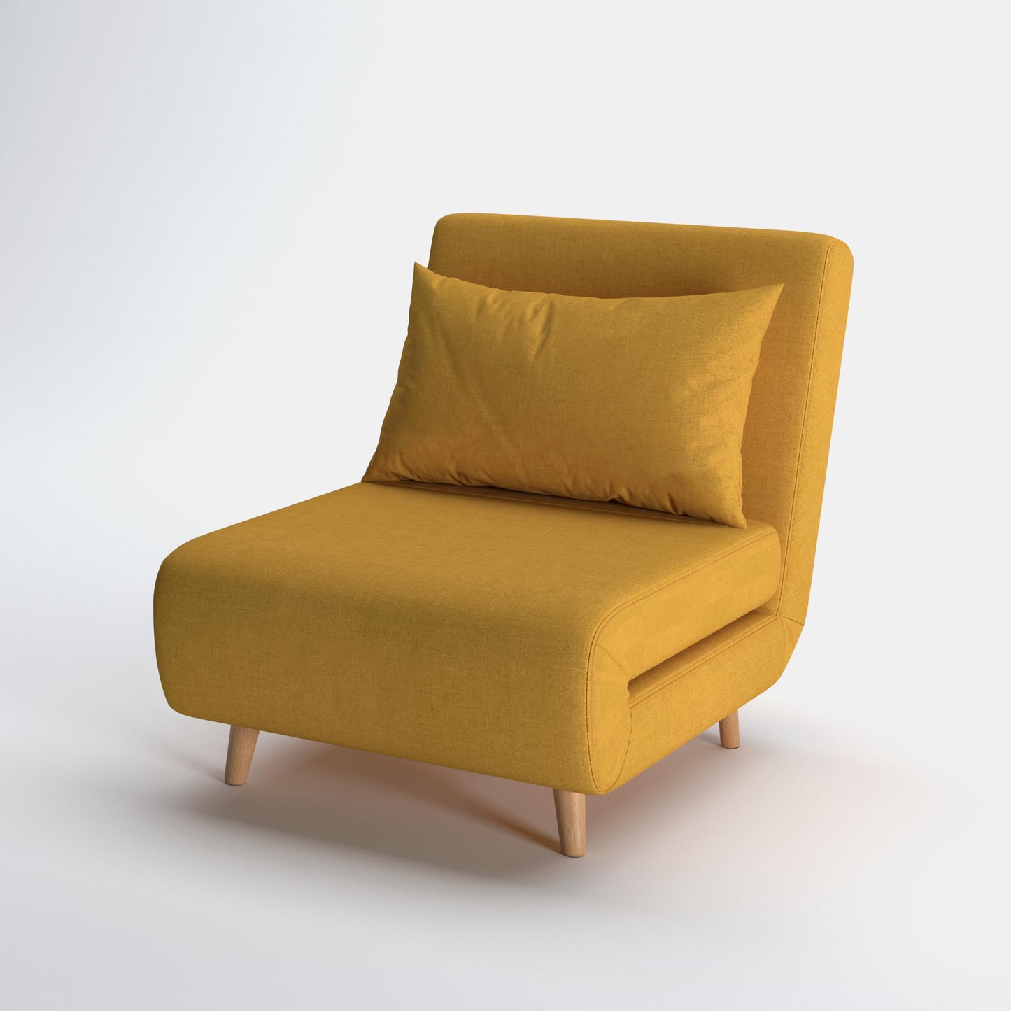 Artdeco Home Tustin Convertible Sleeper Chair – 3 in 1 Chair Bed, Compact Duraspace Design (Mustard, 32 in)