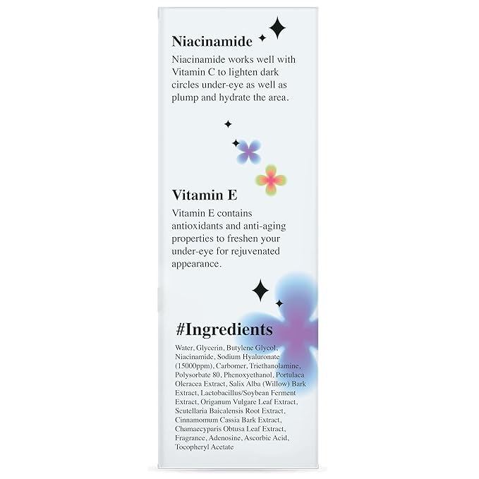 Natural Facial Serum - Anti Aging Moisturize Sensitive Skin - 30ml 1 fl oz - Tee Tree Vitamin C Shea Butter Hyaluronic Acid Multivitamin #Purifect (Niacinamide Eye Serum)