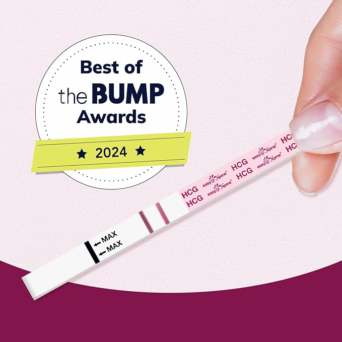 Easy@Home 60 Pregnancy Tests, FSA Eligible, 60 Hcg Test Strips Early Detection - Bulk Pregnancy Strips