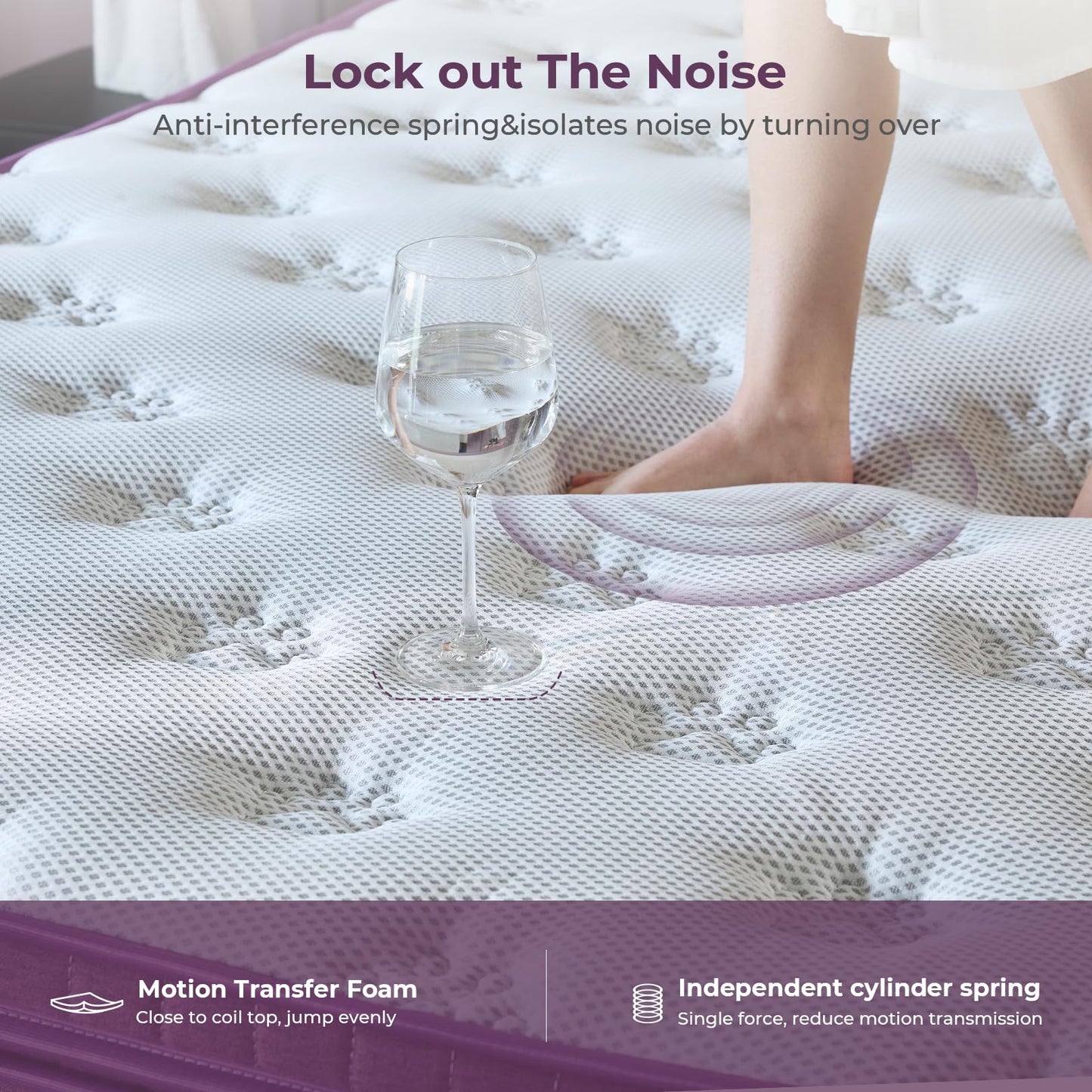 BedsPick Queen Mattress, 12 inch Hybrid Mattress Queen Size in a Box Pillow Top with Gel Memory Foam and Pocketed Coils for Lumbar Support, Spinal Pressure Relief, Medium Firm, CertiPUR-US