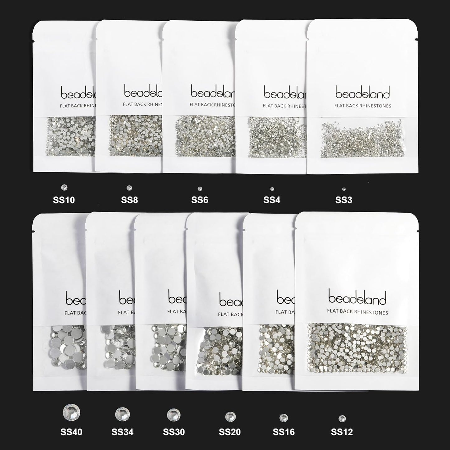 Beadsland 144pcs Flat Back Crystal Rhinestones Round Gems for Nail Art and Craft Glue Fix, Amethyst, SS40, 8.4-8.7mm
