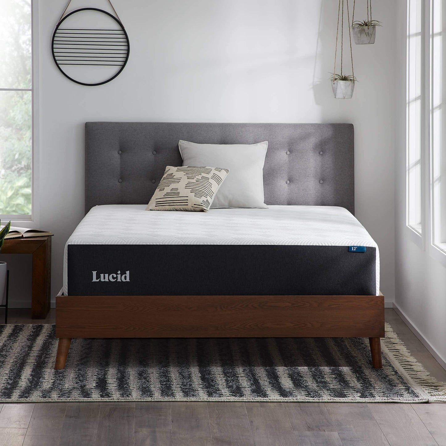 LUCID 12 Inch Memory Foam Mattress - Medium Feel - Memory Foam Infused with Bamboo Charcoal - Gel Infusions - CertiPUR-US Certified - Breathable - Full