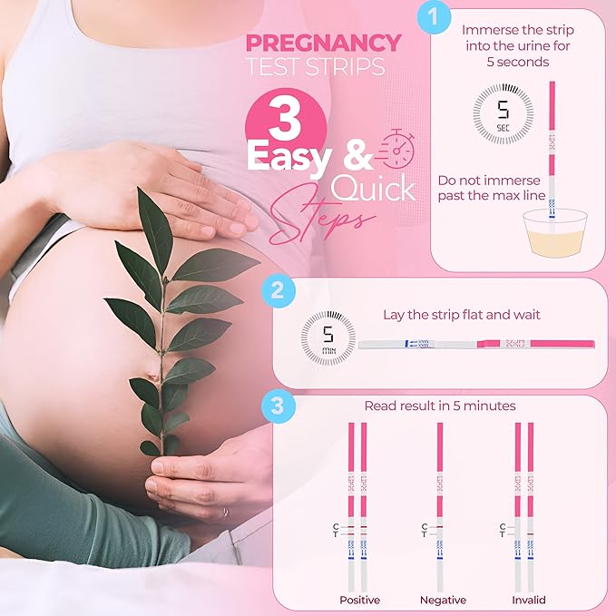 Clinical Guard 25 Ovulation Test Strips and 10 Early Pregnancy Test Strips Combo Rapid HCG Test Fertility Ovulation Predictor Kit (35 Count)