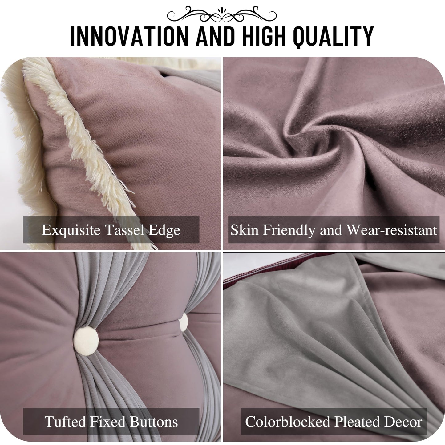 BNCKTRD Headboard Pink Reading Pillows for Sitting Up in Bed Adult Backrest, XXL Tufted Wedge Pillow Daybed Couch Support Cushion Queen Size