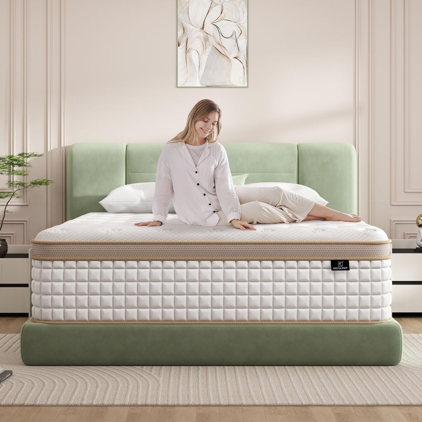 Firm King Mattress, [Enhanced] 12 Inch King Size Hybrid Mattress with Gel Memory Foam & Independent Pocket Springs, Pressure Relief, Strong Edge Support, 365-Night Trial, CertiPUR-US