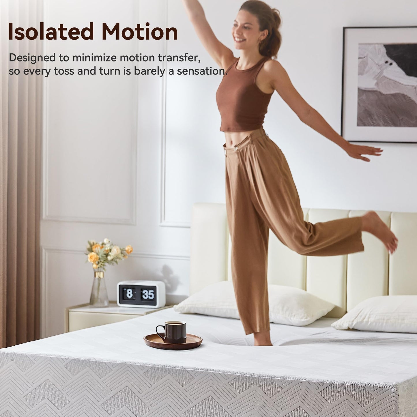 BedsPick 12 Inch Queen Mattress Medium Firm, Cooling Gel Memory Foam Queen Size Mattress in a Box for Pressure Relief, CertiPUR-US Certified, No Fiberglass, Motion Isolation, Removable Washable Cover