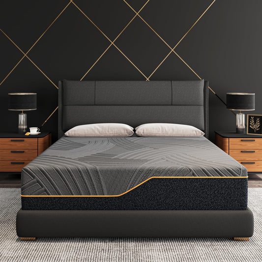 Dyonery 14 Inch Queen Mattress in a Box, Copper Memory Foam Mattress with Cooling Cover, Medium Firm for Pressure Relief, Fiberglass-Free, CertiPUR-US Certified, Foam Made in USA, 60"x80"x14"