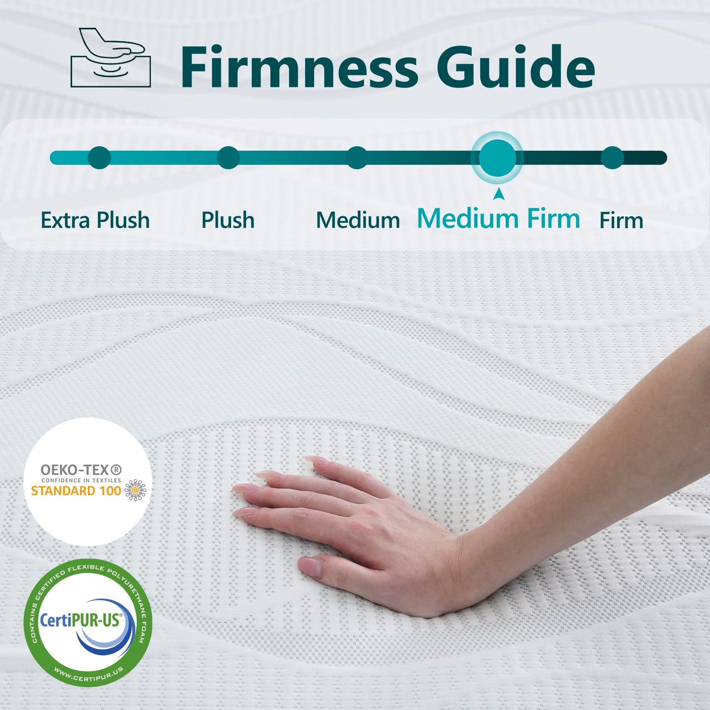 Queen Mattress 12 Inch,Rest Only Cooling Gel Memory Foam & Pocketed Coils Hybrid Mattress in a Box, Medium Firm for Pressure Relief and Motion Isolation