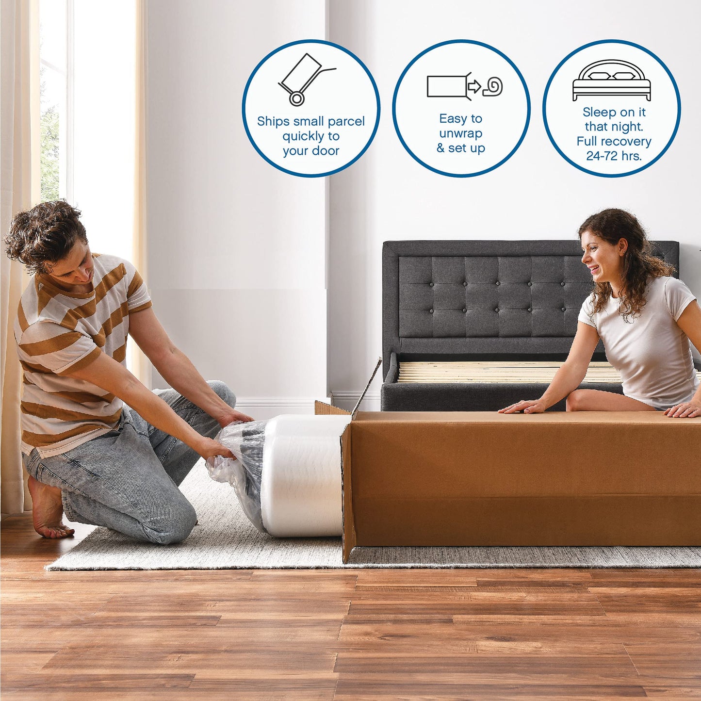 Cool Gel Chill 14 Inch Medium Firm Memory Foam Mattress Queen Size, with 2 Bonus CoolGel Memory Foam Bed Pillows, 14" with Pressure Relief, CertiPUR-US Certified, Cooling Queen Mattress in a Box