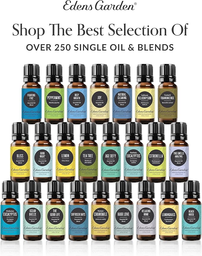Edens Garden Essential Oils Good Mood 6 Set – 100% Pure Therapeutic Grade, Undiluted Aromatherapy Blends For Calm, Relaxation & Stress Relief Oil – Ideal For Self-Care, Diffusers & Home, 10 ml/ 6 Pack