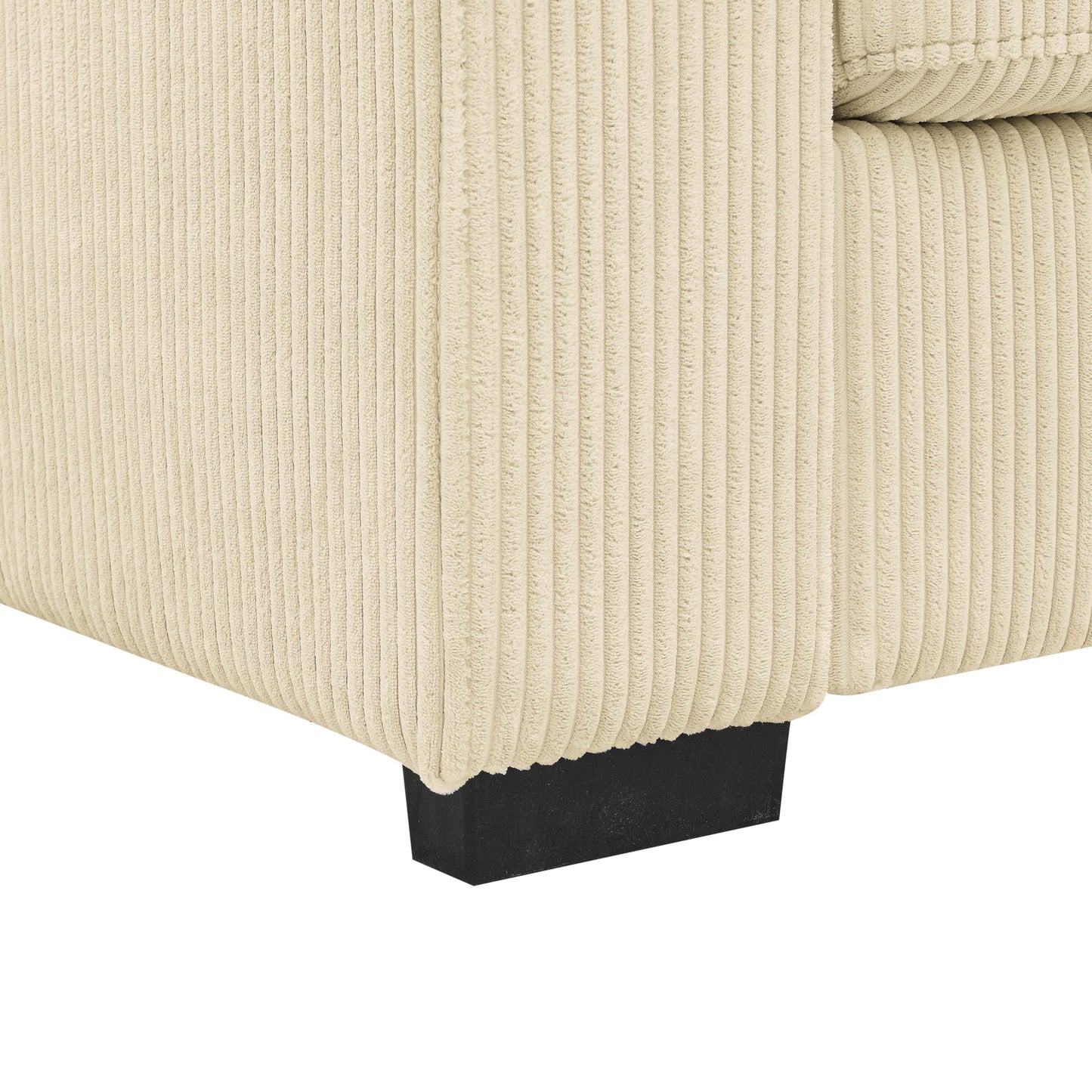 MYEYPEL Corduroy 2 Seat Sofa with 2 Pillow,79" Comfortable Straight-Row Sofa,Modern Minimalist Style Couch,Upholstered Loveseat Couch for Apartment,Living Room,Office,Cream