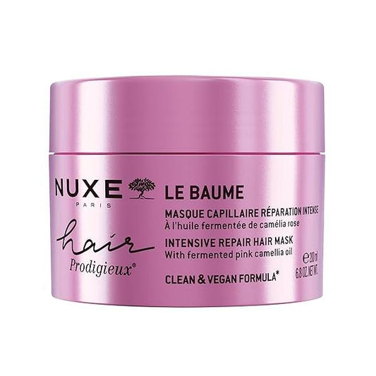 NUXE Hair Prodigieux Intensive Repair Mask with Fermented Pink Camellia Oil for Dry or Damaged Hair. Vegan & Silicone-Free, 6.8 fl oz