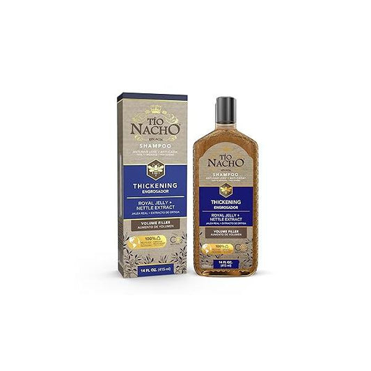Tio Nacho Anti Hair Loss Thickening Volume Filler Shampoo with Royal Jelly & Rosemary, Volumizing Body-Boosting Care, 14 Fluid Ounces