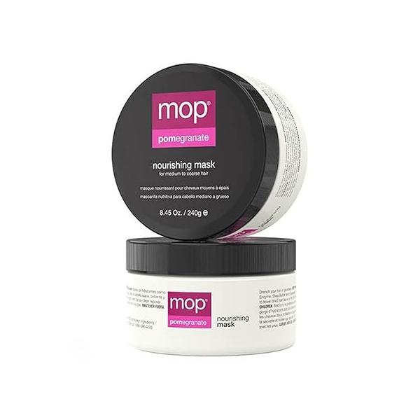 MOP Pomegranate Nourishing Mask For Medium to Coarse Hair, 8.45 Oz., Deep Conditioner, Reduces Frizz, Hydrates & Restores Dry, Dull Hair