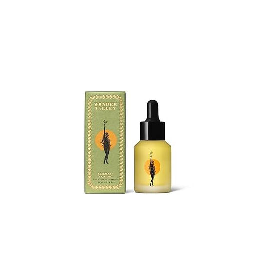 WONDER VALLEY - Rosemary Hair Oil | Vegan, Cruelty-Free, Sulfate-Free Boosts Shine, Tames Frizz, and Strengthens (1 fl oz 30 ml)
