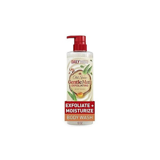 Old Spice GentleMan's Exfoliating & Moisturizing Body Wash for Men, 24/7 Shower Fresh with Long Lasting Scent, Renewing Vitamin B3 Blend, Sandalwood + Aloe Vera 18 oz