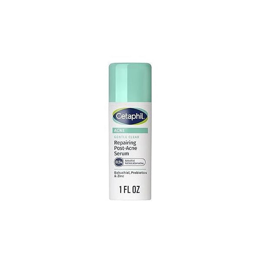 CETAPHIL Gentle Clear Repairing Post-Acne Serum, Retinol Alternative, Oil Free Serum for Sensitive Skin, 1 Fl Oz, Bakuchiol, Improves Skin Tone & Post-acne Marks, Dermatologist Recommended Brand