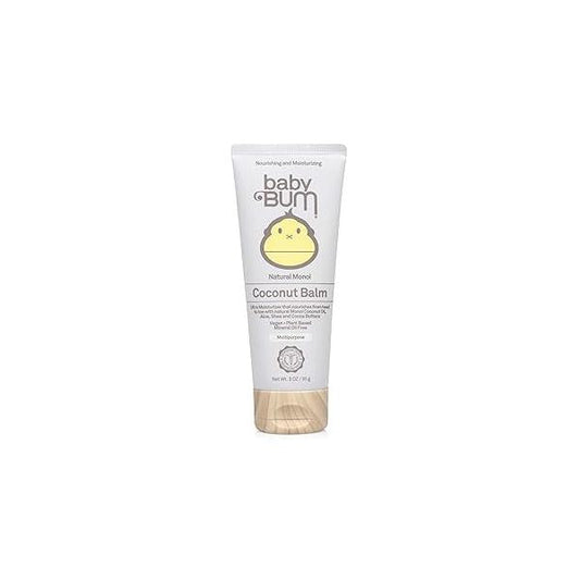 Sun Bum Baby Monoi Coconut Balm - Natural Multipurpose Moisturizing Oil for Sensitive Skin with Shea and Cocoa Butter Fragrance Gluten Free Vegan 3 Oz